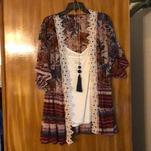 Signature Studio Blouse , Camisole, necklace